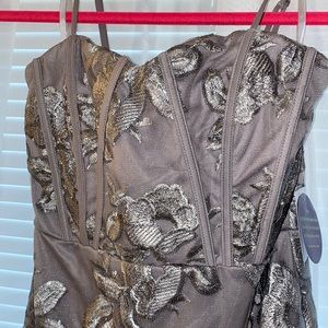 Windsor silver floral dress with sequins